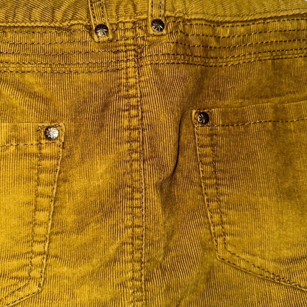 Athleta Kaleidoscope Old Gold‎ Corduroy Mini Skirt Size 4 Spring Summer Vacation - Picture 6 of 9